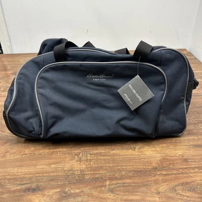 Eddie Bauer Rolling Duffel Navy Pocket Pull Handle Travel Gym Bag New w/ Tags - Image 1 of 4