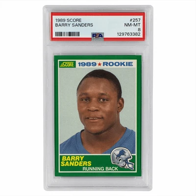 Score Barry Sanders 1989 #257 PSA casi nuevo-como nuevo 8 certificados #129763382 Foto 1 de 3