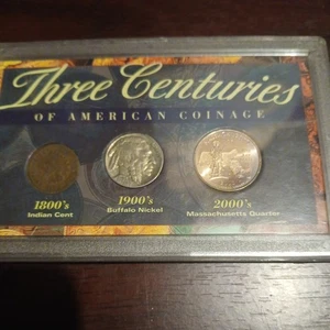 "THREE CENTURY OF AMERICAN COINAGE" 3 Coin Set With COA - Bild 1 von 8