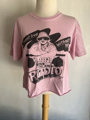 TEENAGE MILLIONAIRE x LL COOL J RADIO Vintage Y2K Women's Crop Top T-Shirt Large - Image 1 of 4