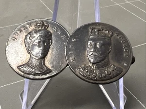 INSIGNIA DE CORONACIÓN RARA DE COLECCIÓN REY GEORGE V REINA MARÍA 1911 PRIMERA GUERRA MUNDIAL FAMILIA REAL - Imagen 1 de 5