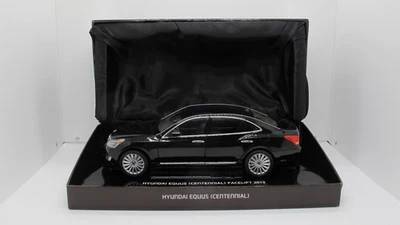 1:18 HYUNDAI EQUUS (CENTENNIAL) SEDAN BLACK FULL OPENED DIECAST CARS DEALER BOX - Image 1 of 4