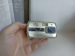 🔥RARE Gold Ufo DC 5030 5.0MP digital compact camera🔥WORKing Full Set🔥 - Picture 1 of 7