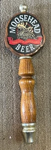 Vintage MOOSEHEAD CANADIAN LAGER Bier Zapfhahn Griff ziehen; 11 3/4" Eiche und Messing - Bild 1 von 1