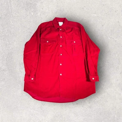 Deadstock Neiman Marcus Red Corduroy Button-Up Shirt Mens Size M NWOT USA - Image 1 of 4