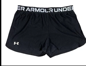 Girl's Under Armour Play Up Shorts Size YXL Waist 30.5-34 Drawstring Heatgear - Picture 1 of 8