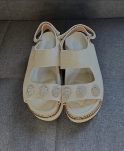 Ganni Women's Juta Sandals Egret Off White 38 EU/ US 8 - Picture 1 of 6