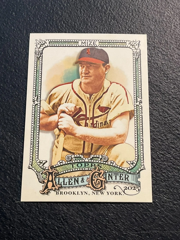 Impresión corta Topps Allen & Ginter SP #344 2025 Johnny Mize, Cardenales de San Luis Foto 1 de 1