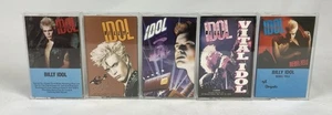 BILLY IDOL Cassette Tape Lot x5 Vital Idol Rebel Yell Charmed Life Whiplash Self - Bild 1 von 15