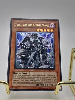 Yugioh Sillva, Warlord of Dark World EEN-EN023 Ultimate Rare Very Light Play - Image 1 of 4