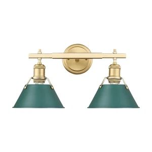 Golden Lighting 3306-BA2 BCB Orwell 2 Light 8"W Vanity Light - Brushed Champagne - Picture 1 of 1