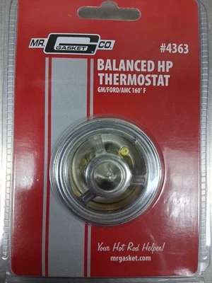 Mr Gasket 4363; High Flow Thermostat 160 deg for Chevy, Ford, AMC, Chrysler - Image 1 of 4
