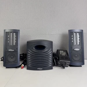 MONSOON Multi-Media MH-500 Speakers Subwoofer Power Cord, And Aux Chord Tested - Picture 1 of 9