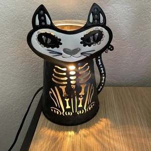 Scentsy Wachswärmer sehr abergläubisch gruselig schwarze Katze Halloween Spinne Skelton - Bild 1 von 6