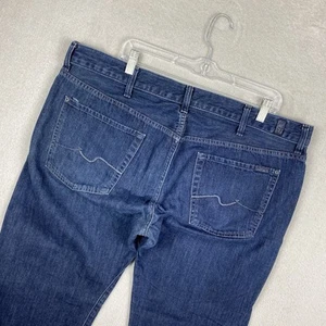 7 For All Mankind Standard Stretch Button Fly Denim Jeans Mens 40x29 Blue Wash - Picture 1 of 9