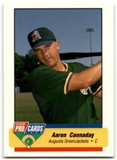 1994 Fleer ProCards Aaron Cannaday Augusta GreenJackets #3011