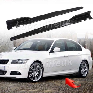 For BMW E90 E91 E92 E93 E82 46" Side Skirt Splitter Spoiler Lip Glossy Black - Picture 1 of 9