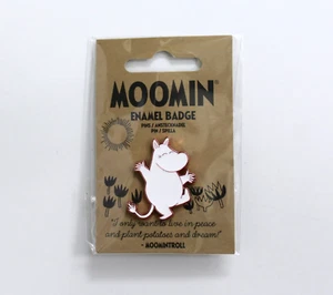 Moomin Moomintroll Metal Enamel Pin Badge "I only want to live in peace!" - Picture 1 of 3