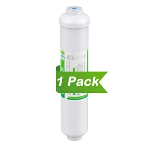 1 Pack Inline T33 Post Carbon Water Filter Fridge Cartridges 1/4" Quick Connect - Picture 1 of 12