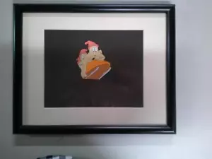 Animalympics Squid on Bobsled original animation production cel - Picture 1 of 2