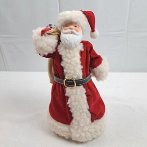 Commodore Mfg. Vintage handgefertigte Weihnachtsmann Figur/Baumspitze 9" EUC - Bild 1 von 11