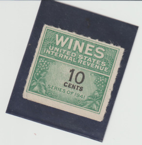US #RE123 MLHMGAI 1951 10cent Wines Internal Revenue Tax Stamp Series 1941