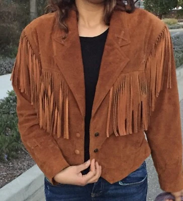 Chaqueta de gamuza tostada Wilson talla pequeña Foto 1 de 3