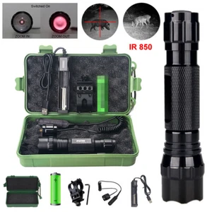 IR Flashlight 850nm Infrared illuminator Night Vision Light Torch Rechargeable m - Picture 1 of 10