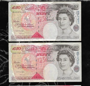 Pair Banknotes # £ 50 # Bank of England # GRAHAM KENTFIELD # Rarest - Picture 1 of 2