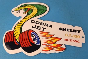 Vintage Ford Motors Sign - Cobra Jet Sales Service Shelby Mustang Porcelain Sign - Picture 1 of 15