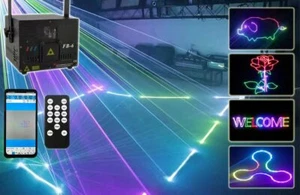 3W 5W RGB Bluetooth Animation Laser Projector Light ILDA Party Club Stage show - Picture 1 of 12