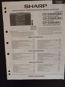Manual de servicio original Sharp CD-S360H CD-S360E CP-S360 - Imagen 1 de 1
