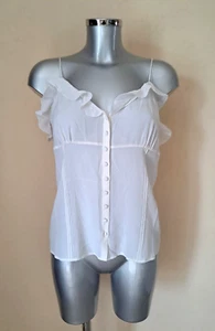 PAULE KA - TOP - 100%SOIE - BLANC - TAILLE 40 FR - NEUF - Imagen 1 de 8