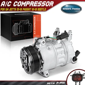 A/C Compressor w/ 6-Groove for Volkswagen Jetta 16-18 Passat 16-18 Beetle 2017 - Picture 1 of 10