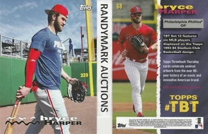 Bryce Harper PHILLIES TOPPS 2019 THROWBACK STADIUM CLUB BASKETBALL TBT 68 SP 371 - Picture 1 of 3
