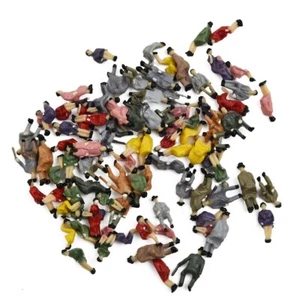Figuras de personas modelo escala HO de pie y sentado 90 piezas colores surtidos - Imagen 1 de 12