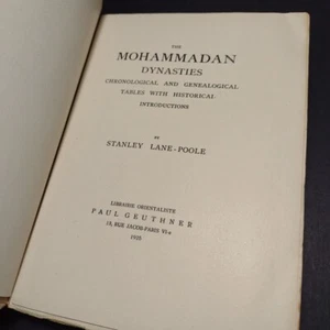 The Mohammedan Dynasties by Stanley Lane-Poole -1925 Paperback -Ex Libris - Picture 1 of 15