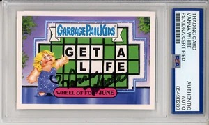 2016 TOPPS GPK GARBAGE PAIL KIDS WHEEL OF FORTUNE VANNA WHITE SIGNED PSA DNA COA - Picture 1 of 2