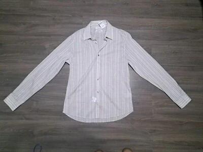 Calvin Klein Extreme Slim Fit Men's Dress Shirt 15.5 M/M 34/35 Plaid Stripes  - Image 1 of 4