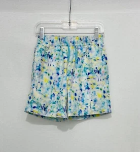Crewcuts Boys Swim Trunks 6 White Blue Yellow Board Shorts Pockets Drawstring - Picture 1 of 6