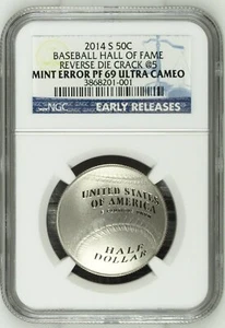 2014 S Baseball Hall of Fame Commemorative Half Dollar NGC PF-69 ULTRA CAMEO BAS - Picture 1 of 2