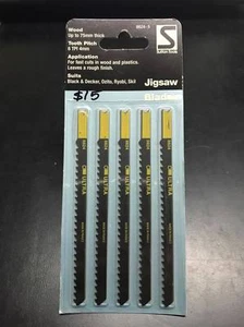 Sutton Tools Jigsaw Blades 6 TPI 4mm 8624-5 5pk (Clearance) - Picture 1 of 2