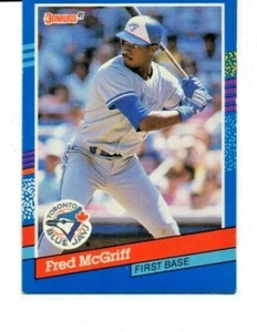 261 tarjeta de béisbol Fred McGriff primera base Toronto Blue Jays Donuss 91 - Imagen 1 de 2