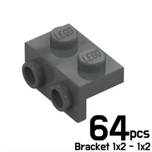 LEGO 64x PLACA ANGULAR 1,5 SUPERIOR 1X2 1/2 Gris Piedra Oscura 6214341 99781 - Imagen 1 de 1