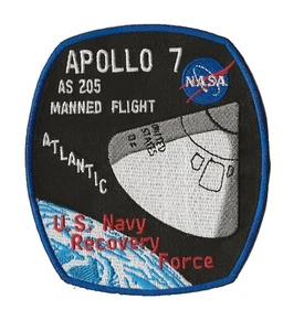 Apollo 7 NASA US Navy space Atlantic recovery force ship patch - Picture 1 of 1