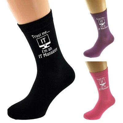 CADOGAN GIFTS Trust me I'm an IT Manager Design Socken Herren + Damen Größen X6N954