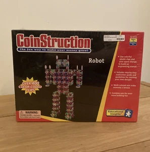 1997 Vintage Educational Insights CoinStruction Robot Coin Saving Building Kit - Picture 1 of 16