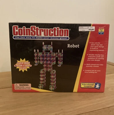 1997 Vintage Educational Insights CoinStruction Robot Coin Saving Building Kit - Image 1 of 4