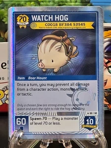 Maplestory iTCG Code Card Watch Hog 60/60 Foil Holo 2008 WOTC Trading Game Rare - Picture 1 of 2