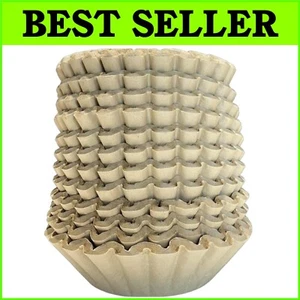 500 Pcs Natural Biodegradable Extra Large Coffee Filters for 10-15 Cup Makers - Picture 1 of 9